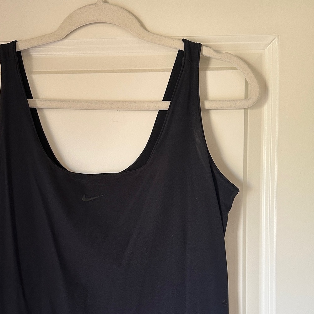 Nike Charcoal one piece dress with built in shorts and bra